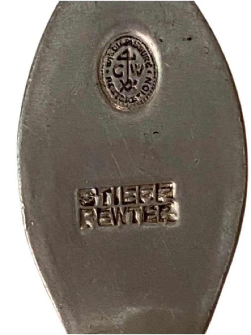 Vintage Stieff Pewter Colonial Williamsburg Restoration Scoop 4.75” Coffee Tea